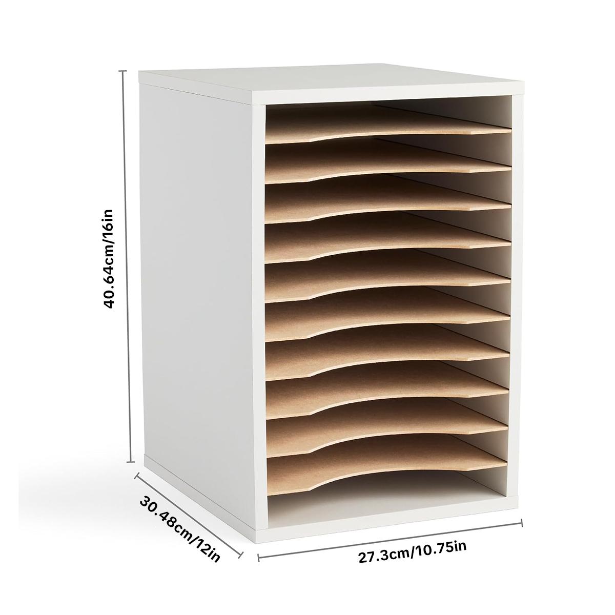 Vertical Desktop Organizer Rack with 11 Slots, Mail Sorting Stand, PVC Paper Classification Shelf, Adjustable Layers, Home Office Storage