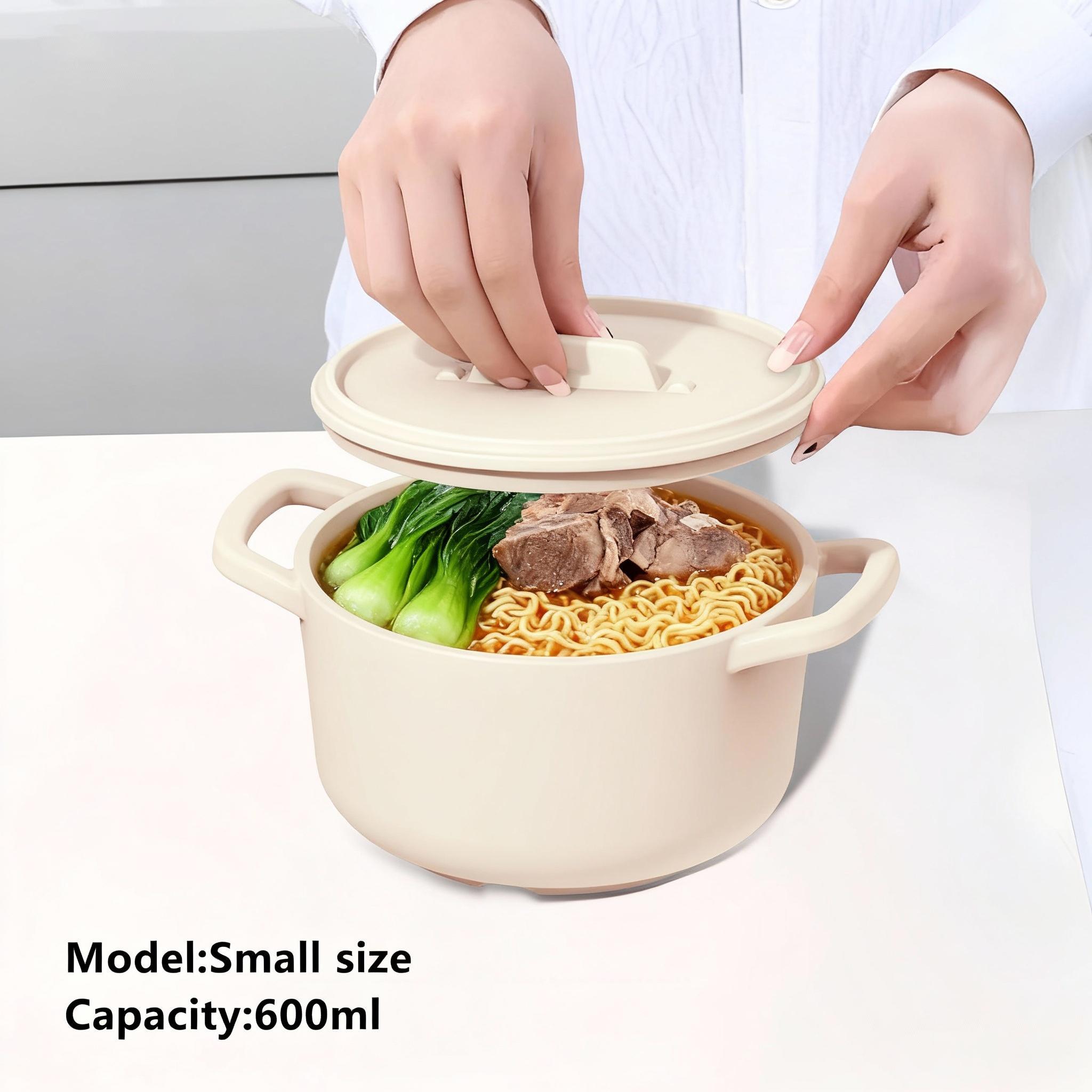1pc Silicone Steamer Pot with Lid Heat Resistant Up to 230°c Microwave & Oven Safe Ideal for Picnics and Office Use