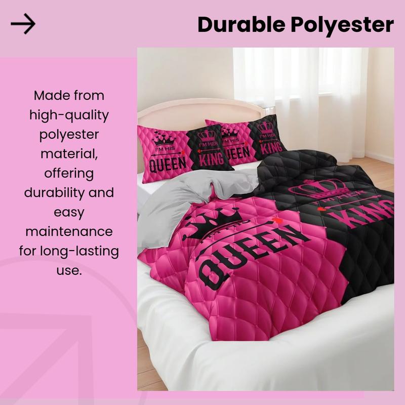 3-piece couple style king and queen printed duvet cover set, Bedroom Bedding Set, Valentine's Day elements, including 1 duvet cover and 2 pillowcases (excluding the core), suitable for all seasons, creating romantic bedroom couple bedding 3-piece couple style king and queen printed duvet cover set, Bedroom Bedding Set, Valentine's Day elements, including 1 duvet cover and 2 pillowcases (excluding the core), suitable for all seasons, creating romantic bedroom couple bedding