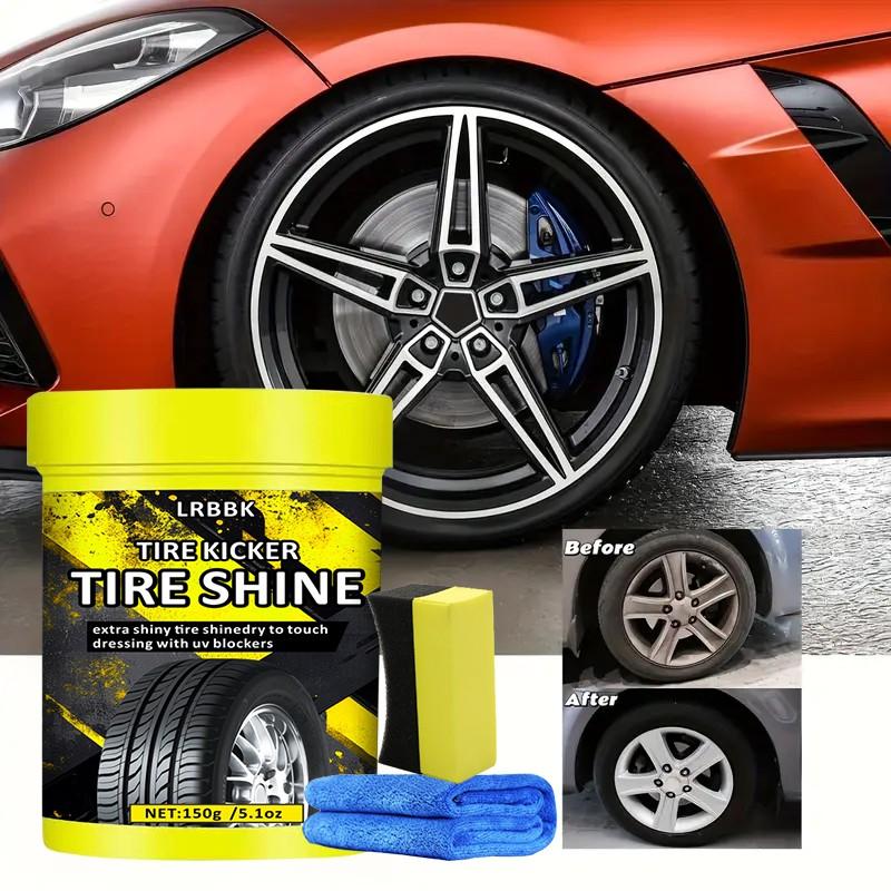 Car Tire Wax Shine Agent, Blackening Durable Protection Oil 150g, Tire Care Maintenance, Long-Lasting Shine, Tire Coating
