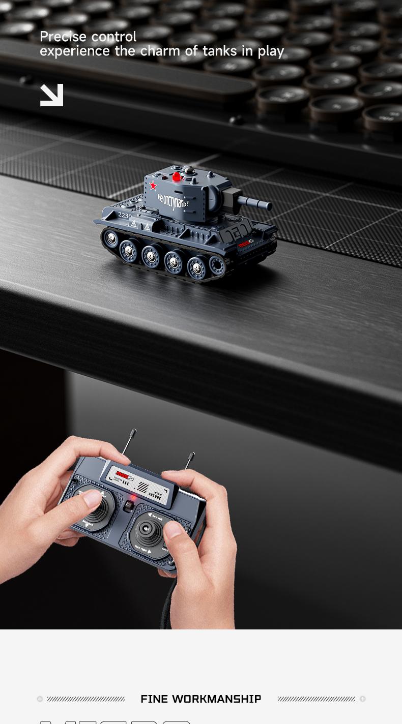 BRRRRT 1/64 Scale Remote-Controlled Tank, Military Tank Model with Infrared Combat System and Rotating Turret, 2.4GHz RC Vehicle Toy, Suitable for Children and Adults, Engineering Vehicle Toy, 4x4 Off-Road Vehicle, Christmas Gift for Adults and Children.