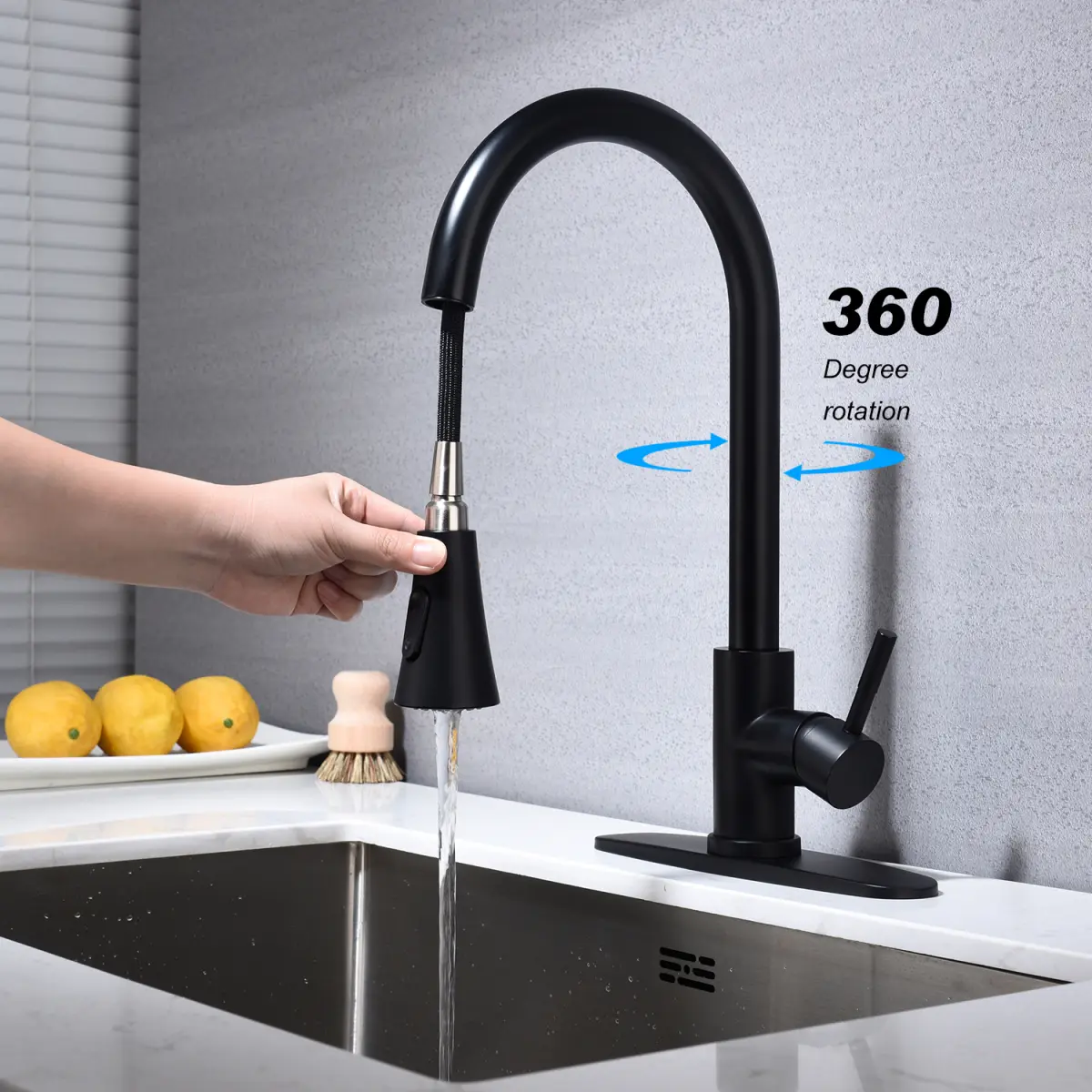 AobtkelKitchen Faucet with Pull Out Spraye