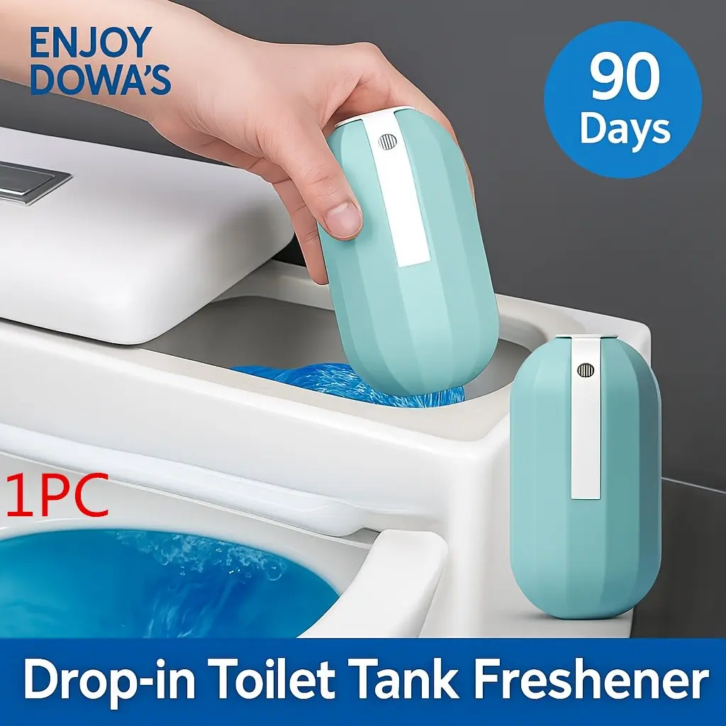Aroma Air Freshener Shell, Household Long-Lasting Scent Deodorizer, 90-Day Blue Water Fragrance Toilet Agent, No Wiping Needed, Bathroom Deodorizer