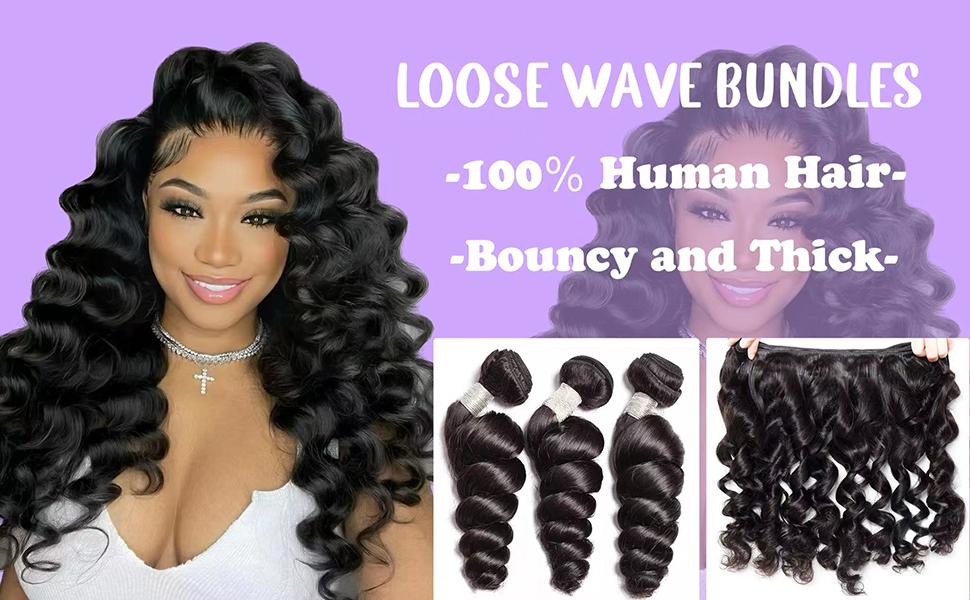 VIPbeauty Loose Wave Bundles Human Hair 1/3 Bundles 100% Unprocessed Brazilian Virgin Loose Wave Bundles Human Hair Loose Wave Bundles Loose Wave Bundles Hair Extensions for Black Women VIPbeauty Loose Wave Bundles Human Hair 1/3 Bundles 100% Unprocessed Brazilian Virgin Loose Wave Bundles Human Hair Loose Wave Bundles Loose Wave Bundles Hair Extensions for Black Women