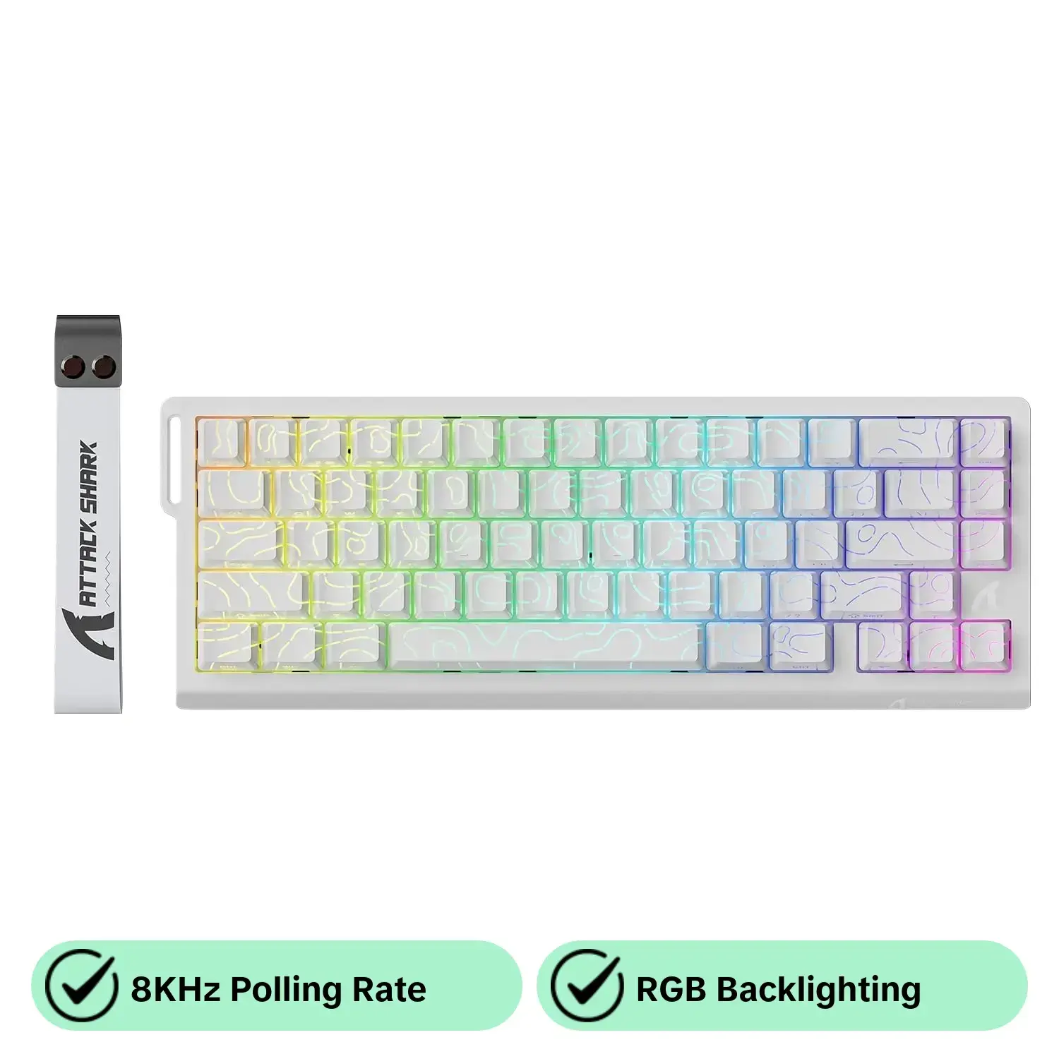 Attack Shark X68 HE Wired Mechanical Gaming Keyboard, 60% Wired TKL Keyboard with Adjustable Actuation, RGB Backlit Keyboard for Esport Gamer, Rainbow Keyboard