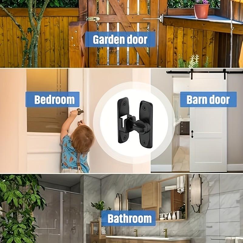 Security Door Lock Handle, Adjustable Slide 90°/180°, Anti-Pick Mechanism, Includes Screws, Durable Structure, Surface, Door Reinforcement, Door Hardware detail 3