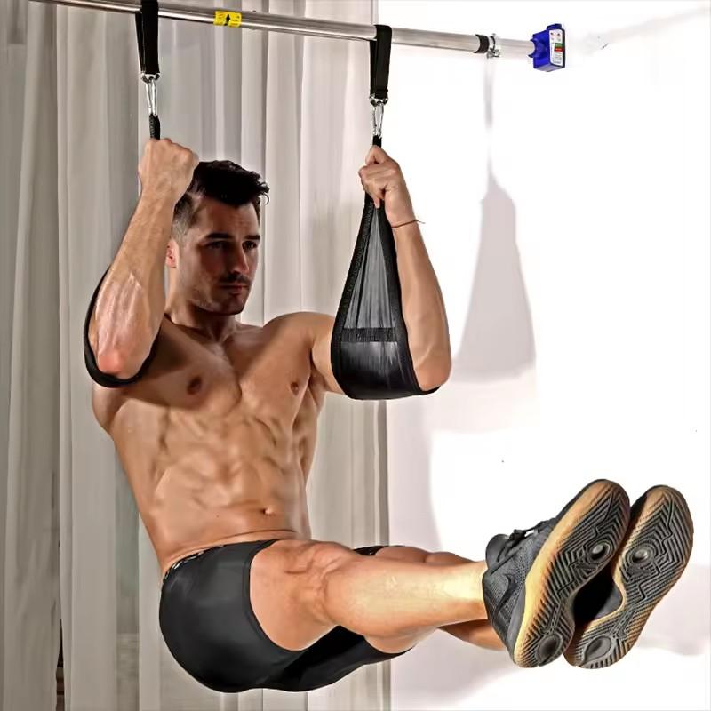 Fitness AB Sling Straps Suspension Rip-Resistant Heavy Duty Pair for Pull Up Bar Hanging Leg Raiser Home Gym Fitness Equipment