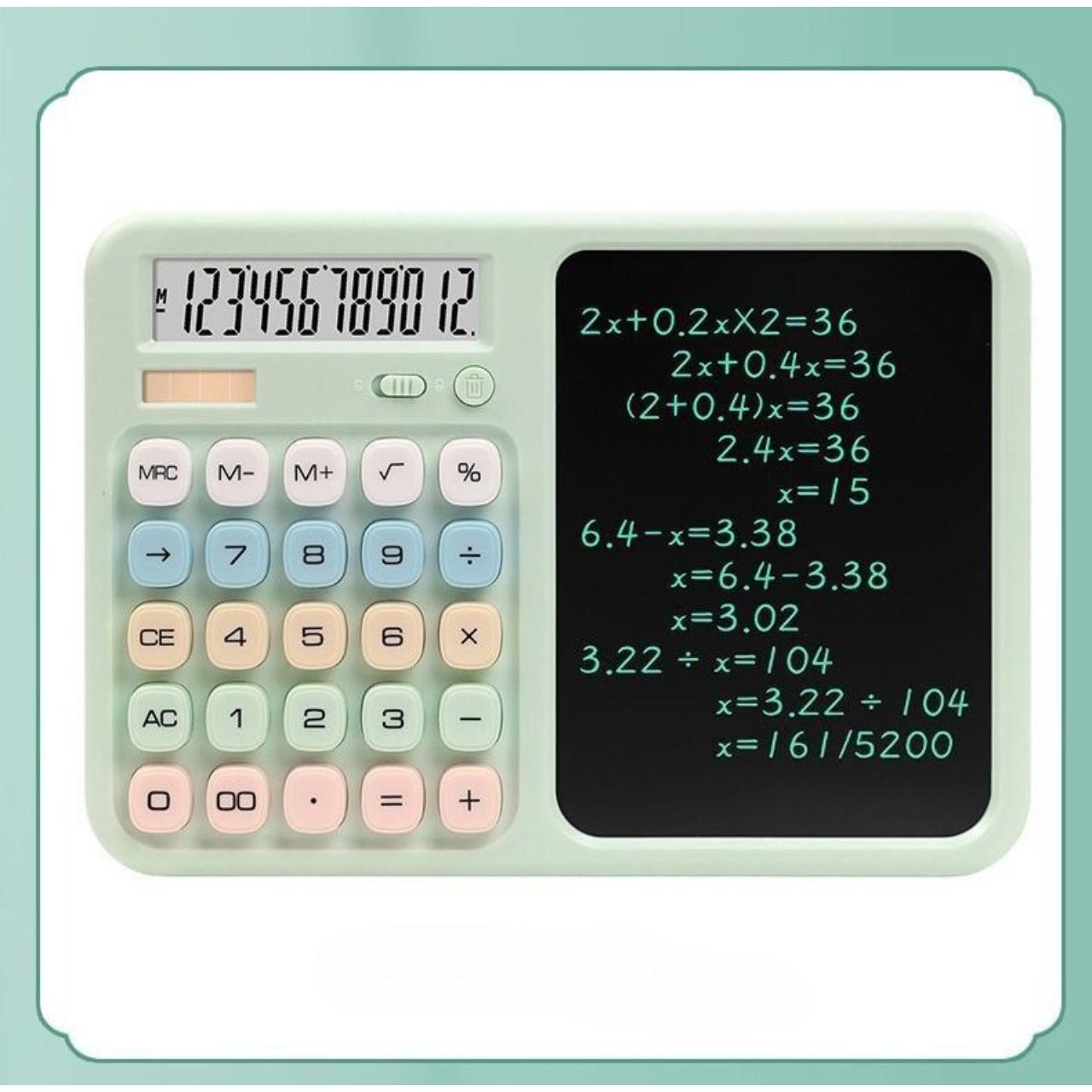 Portable Multifunctional Calculator with Handwriting Board / Dual Power /for Students Exams or Office Daily Use