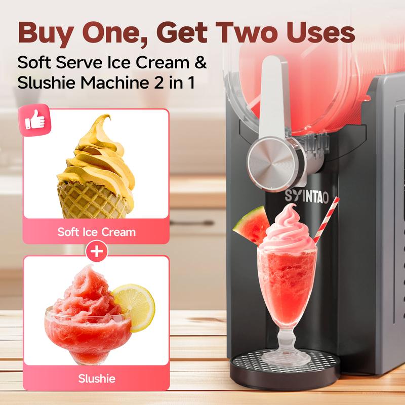 SYINTAO Slushie Machine Valentine’s Gift, 88oz, 6 Preset Programs, No Ice Needed, Rapid Freezing & Auto-Cleaning, Make Slush, Margaritas, Smoothies & Milkshakes for Couples Date Night, Friends & Family Party