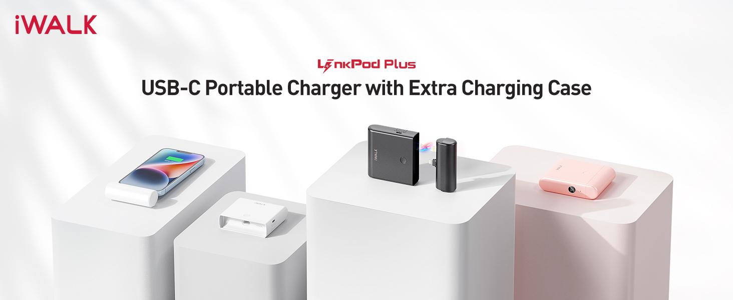 iWALK 13,500mAh 2-in-1 Power Bank with Detachable Mini Charger, Fast Charging, and Case-Friendly Design for iPhone17/16/15, iPad, Samsung, and More - Chargeable - Portable, Usb Battery Powered, Compact