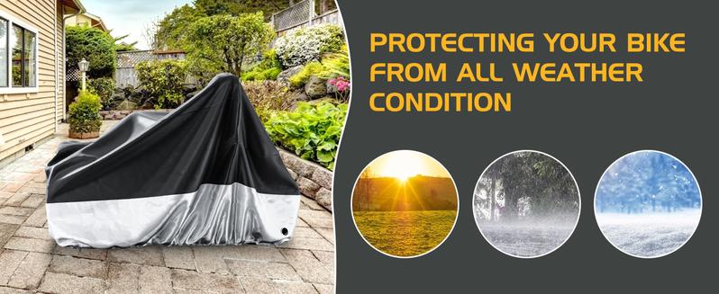 MOONCOOL Adult Tricycle Cover Trike Cover, 3 Wheeled Bicycle Bike Cover for Outdoor Storage Waterproof, Dust Wind Proof for Bikes