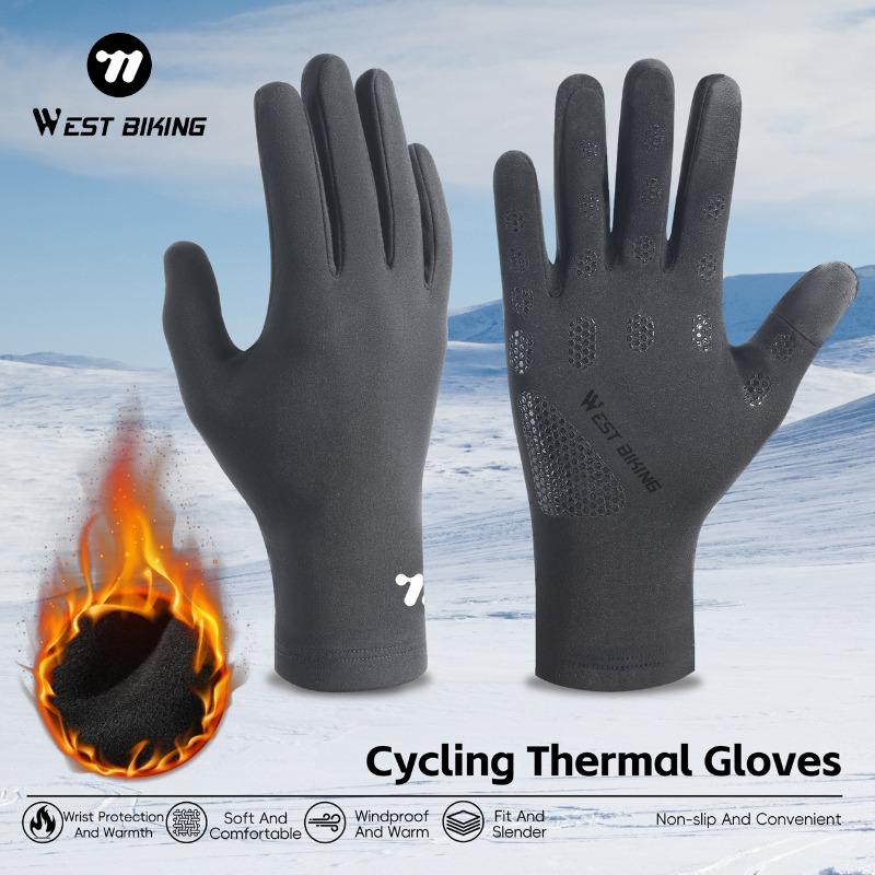 WEST BIKING Winter Gloves.Highly Elastic Soft And Skin Friendly Outdoor Sports Gloves,Touch Screen Windproof Thermal Gloves,Full Finger Anti Slip Design for Ski Scooter Motorcycle Bike Cycling