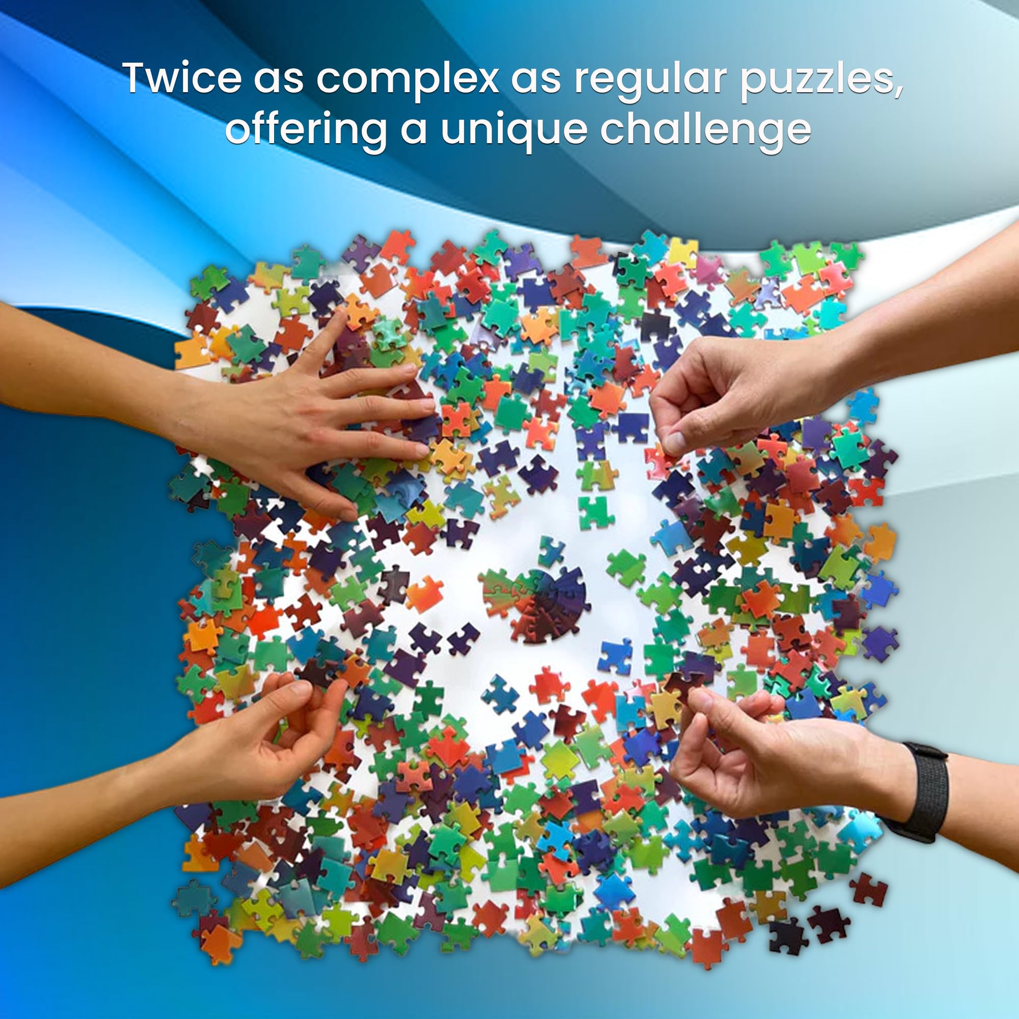 1 set of 1000 puzzle pieces for adults and teenagers - gradient rainbow circle puzzle difficulty and challenge, suitable for friends, parents, and couples to play puzzles, perfect birthday and Valentine's Day gifts Jigsaw Puzzles