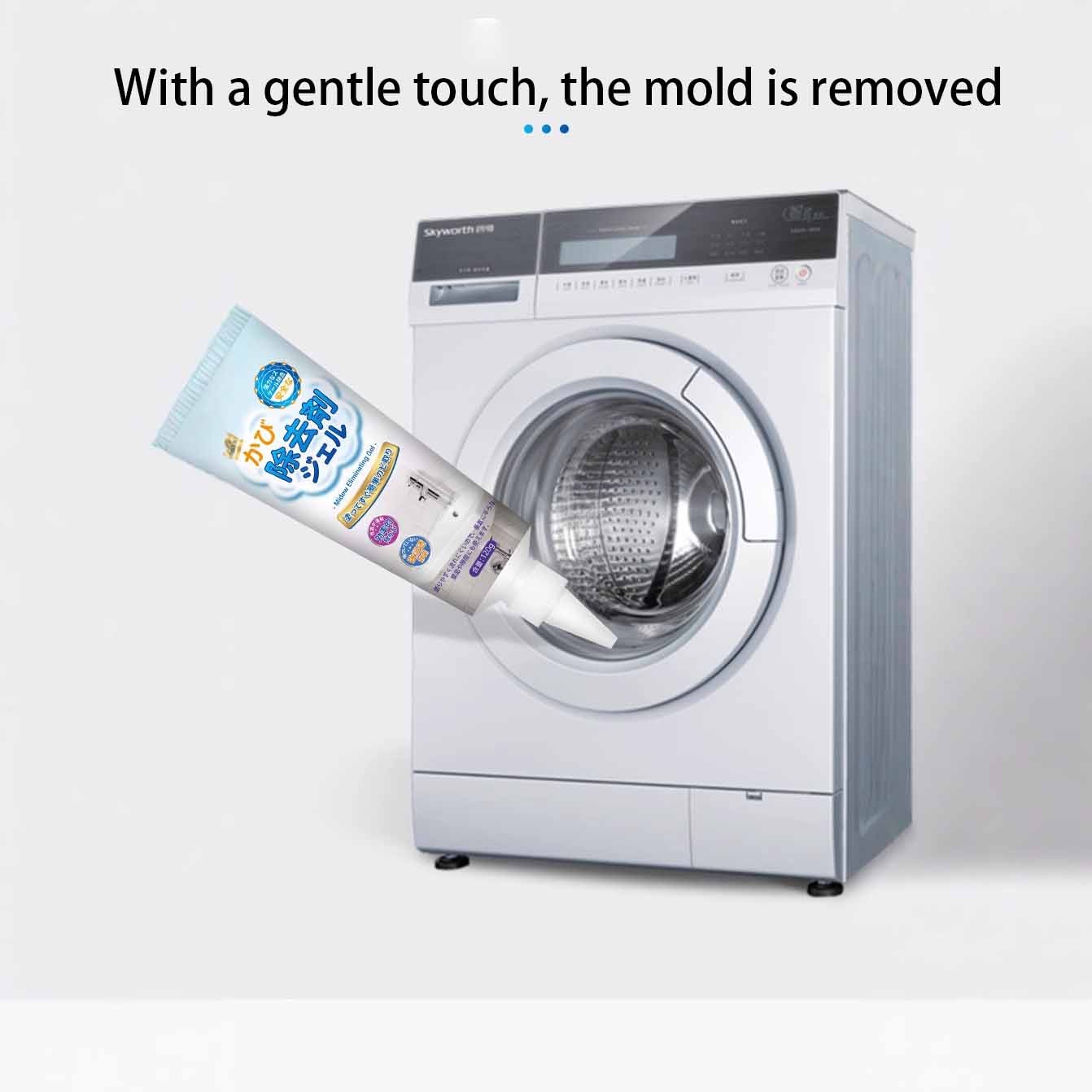 4.23 Oz Mold Removal Gel for Washing Machine Rubber Gaskets, Deep Mold Removal, Sharp Nozzle Design, Effective Cleaning Tile Grout Lines（1pcs）