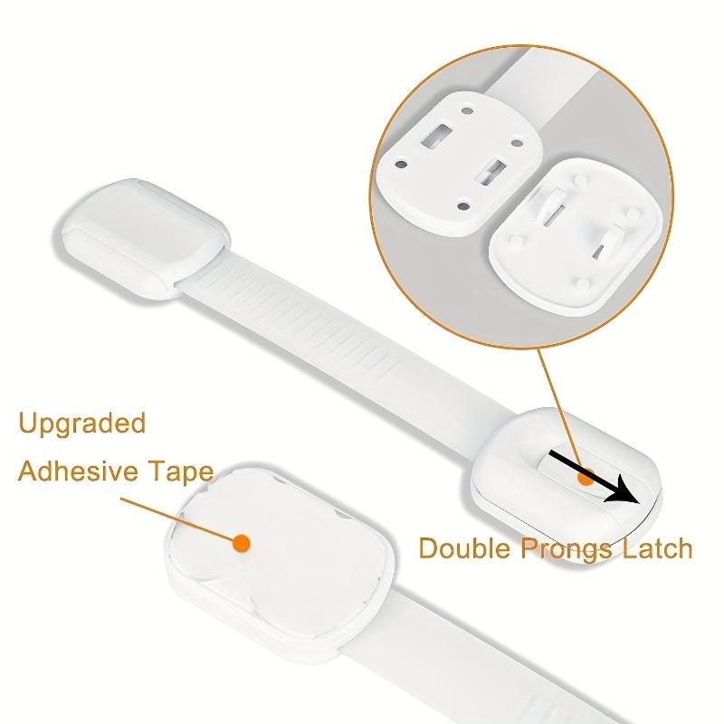 10-Piece Child Safety Lock Set, Childproofing Adhesive-Free Easy Installation Adjustable Latches for Drawers, Refrigerator, Washing Machine, Cabinets, Ovens, Trash Cans
