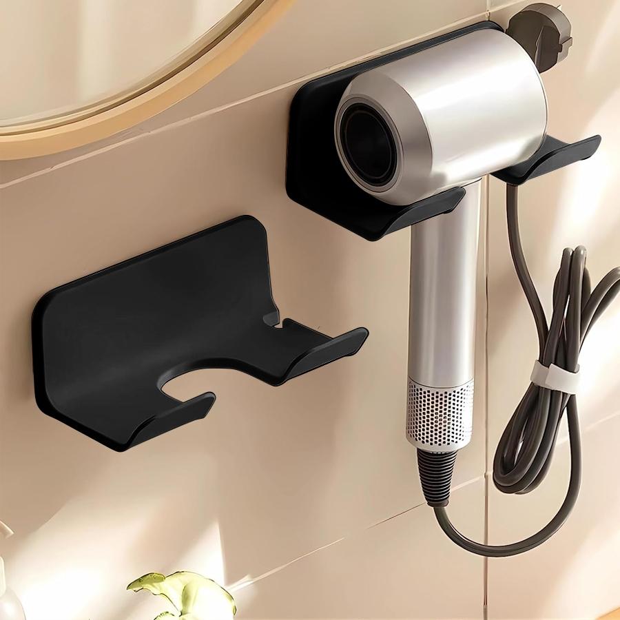 Blow Dryer Rack Storage Shelf, Bathroom Wall-Mounted Organizer, Bathroom Organizing Accessories, No-Drill Self-Adhesive Blow Dryer Holder, Adhesive Hanging Storage Rack, Hair Dryer Holder
