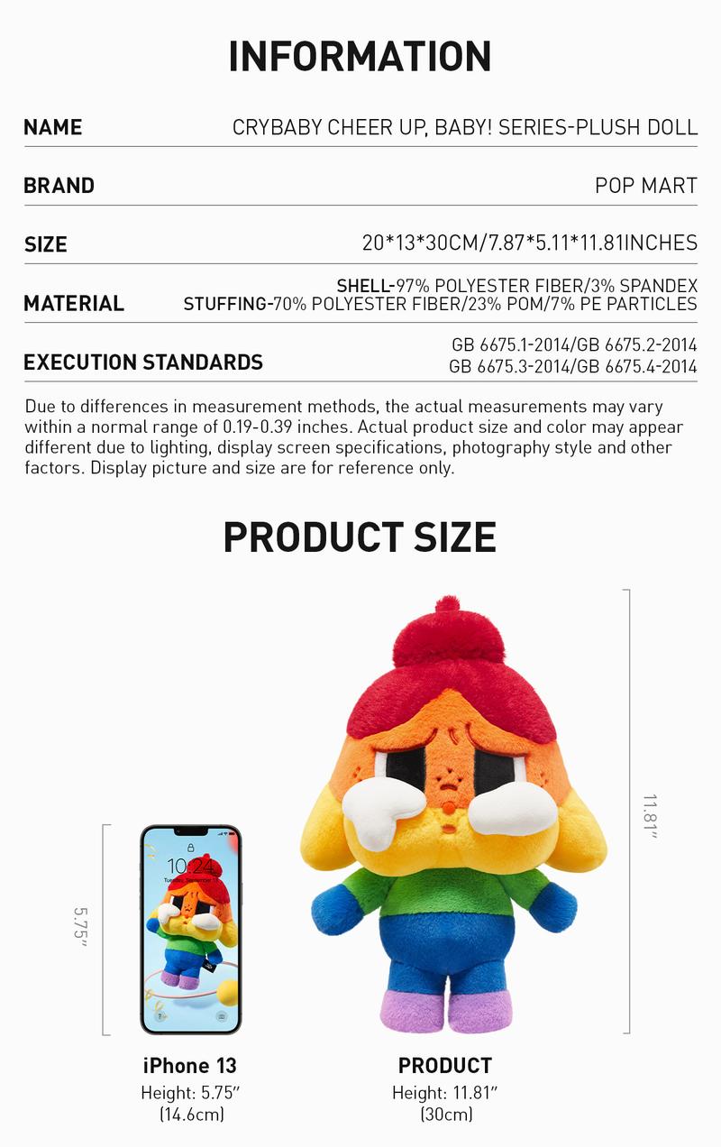 POP MART CRYBABY CHEER UP, BABY! SERIES-Plush Doll