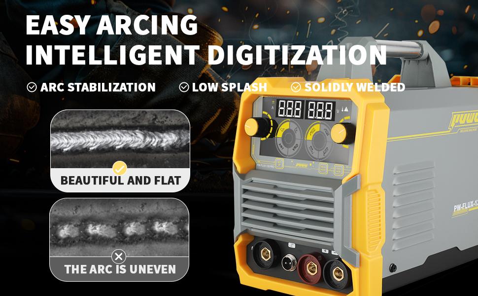 Puwu 135A 110V MIG Welder,Flux Core Welder with Flux MIG/Lift TIG/Stick 3-in-1 IGBT Inverter LED Digital Display Gasless Welder Puwu 135A 110V MIG Welder,Flux Core Welder with Flux MIG/Lift TIG/Stick 3-in-1 IGBT Inverter LED Digital Display Gasless Welder