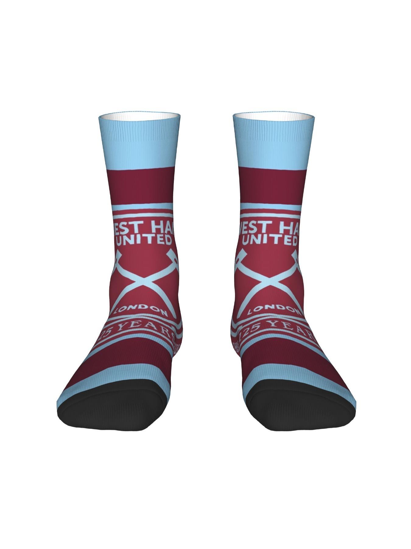 1 Pair Happy Funny Men's compression Sock Football Retro Harajuku Hip Hop Novelty Pattern Crew Crazy Sock Gift Printed Christmas Halloween