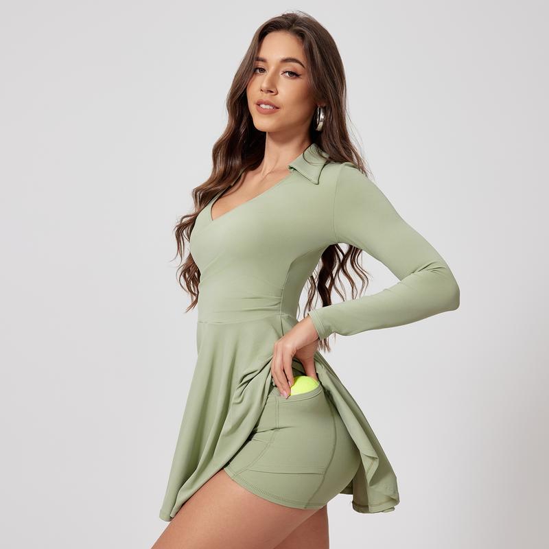 MASKERT Women's High Elasticity Tank Top Yoga Dress for Fitness Commuting Comfortable Skin Friendly Stretchy Activewear