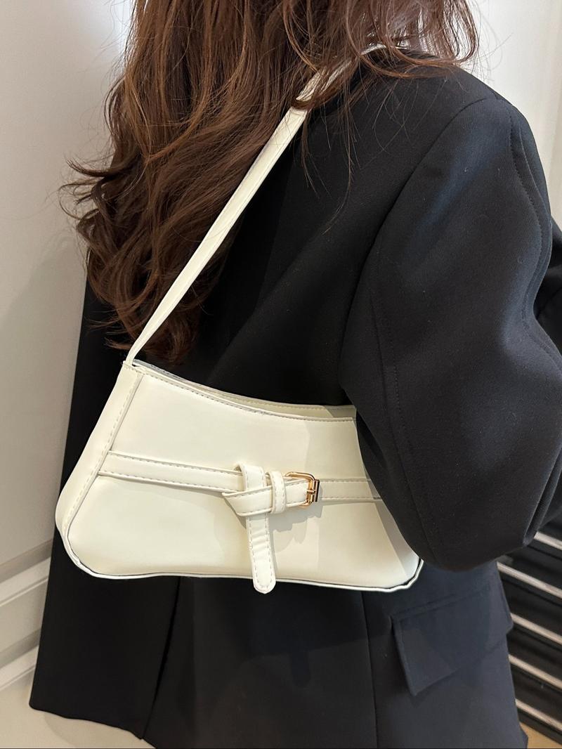 Elegant Women's Shoulder Bag with Belt Decoration, Casual Fashion Crossbody/shoulder Bag, Ideal Gift for Daily Use, Versatile Design, Everyday Bag