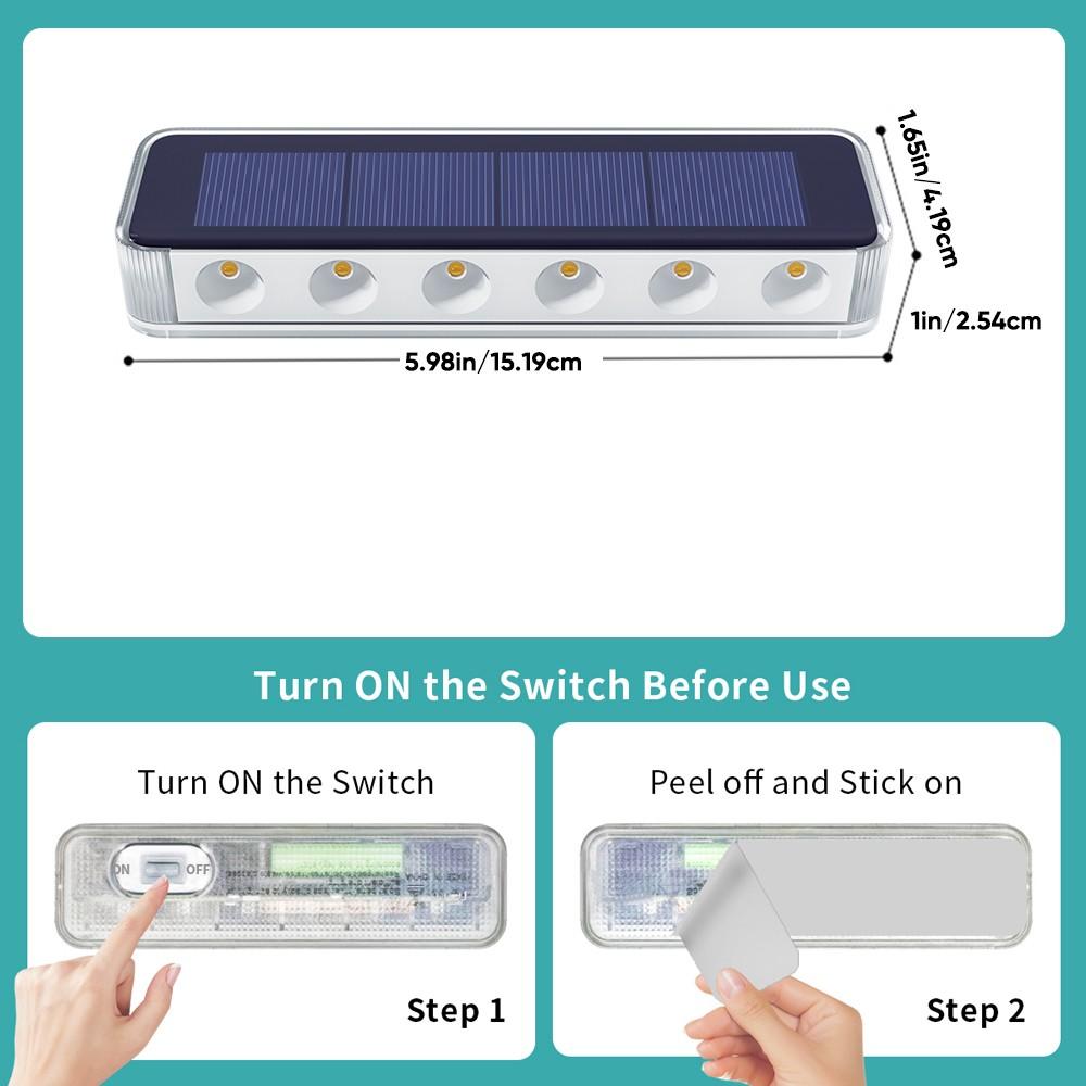 Solar Pool Lights, Waterproof IP68 Outdoor Step Lamps, Auto Switch, Solar Charging, Warm & Blue Light, 2/4/6/8 Pack, High Quality