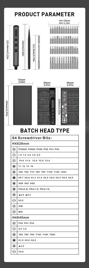 VMAN 68-Piece Mini Cordless Electric Screwdriver Kit for Home Repairs - Ergonomic, Versatile, Compact, Includes tools gadgets Springtok VMAN 68-Piece Mini Cordless Electric Screwdriver Kit for Home Repairs - Ergonomic, Versatile, Compact, Includes tools gadgets Springtok