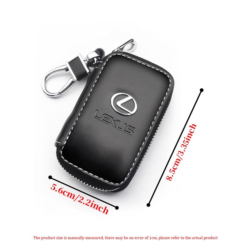 Lexus Leather Car Key Case, Car Key Holder, Car Key Accessory, Multifunctional Key Storage Protector, Durable Scratch-Resistant Portable Key Cover, Exclusive Logo Decoration
