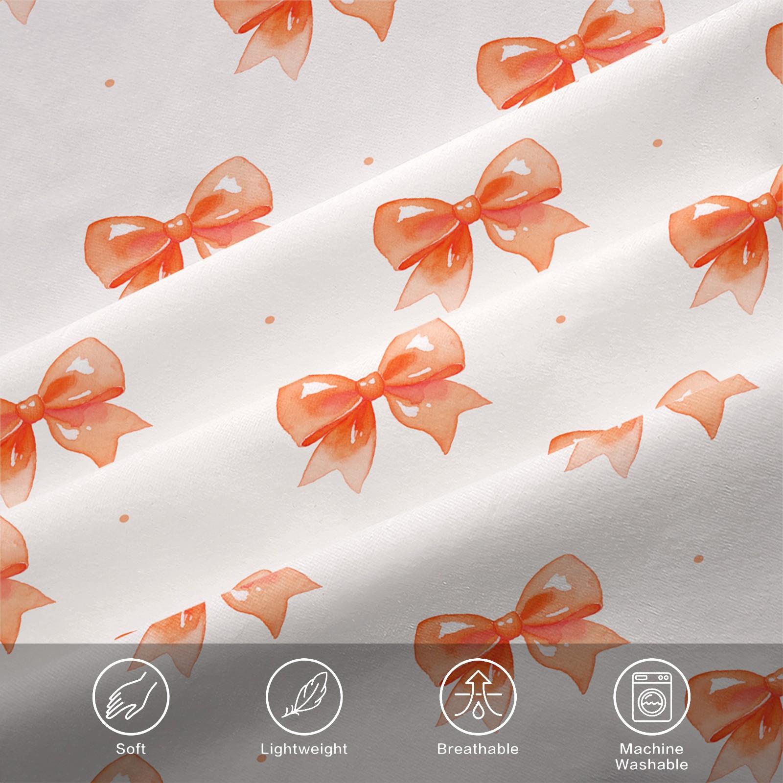 2/3Pcs Cute Bow Knot Duvet Cover Set, Pastel Ribbon Bedding for Bedroom, Warm Gift for Teen Girls and Women, Filling Not Included