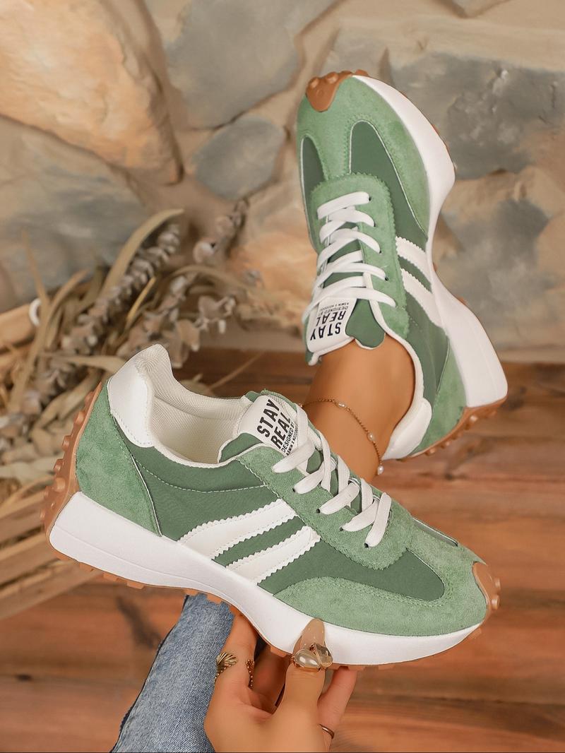 Women's new fashionable casual lace-up sneakers, autumn and winter outdoor walking shoes, simple and versatile trendy thick-soled heightened comfortable casual shoes, suitable for daily leisure and commuting wear, must-have for gifting and back-to-school