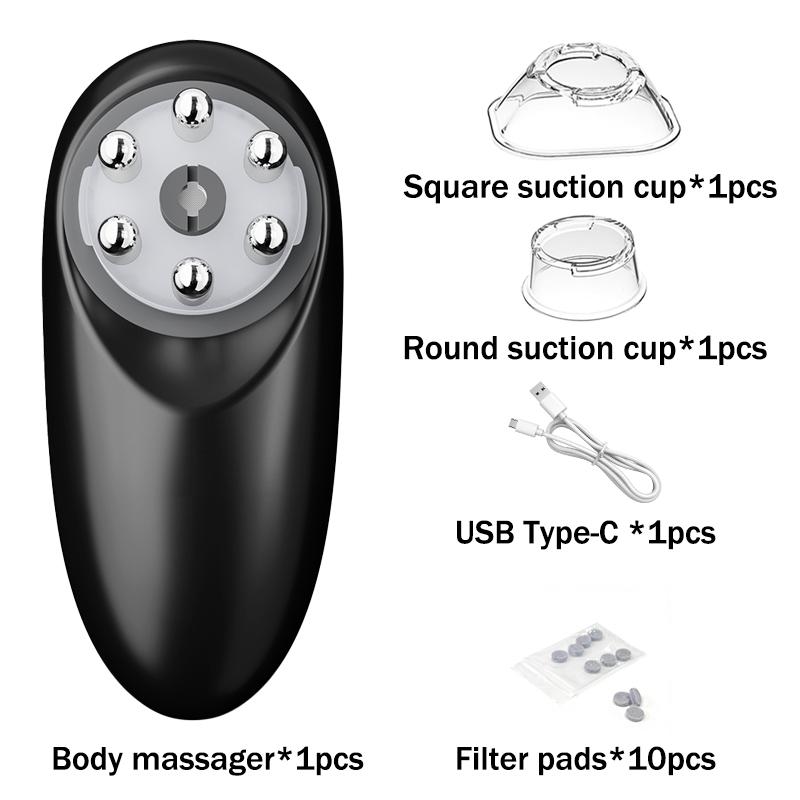 5-in-1 Body Massager with Red Blue Light Therapy, Air Pressure & Heat Massage Tool for Face and Body - Relieve Muscle Soreness, Improve Blood Circulation, Skin Care for Face, Belly, Arms, Legs