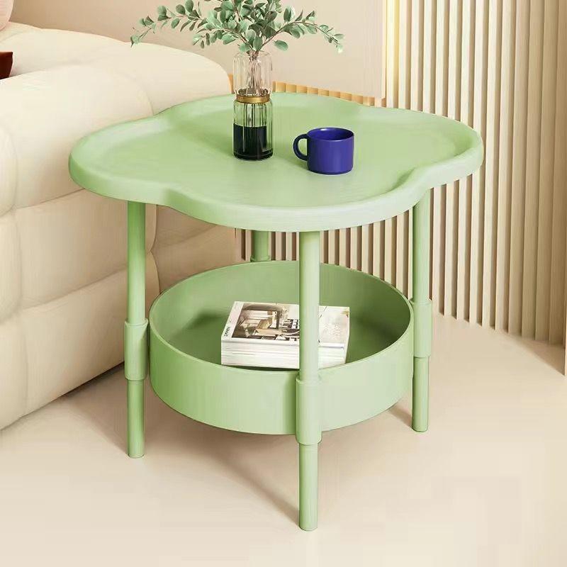 Creative Small Coffee Table for Home, Modern Minimalist Bedside Table with Storage, Mobile Nightstand for Living Room and Bedroom