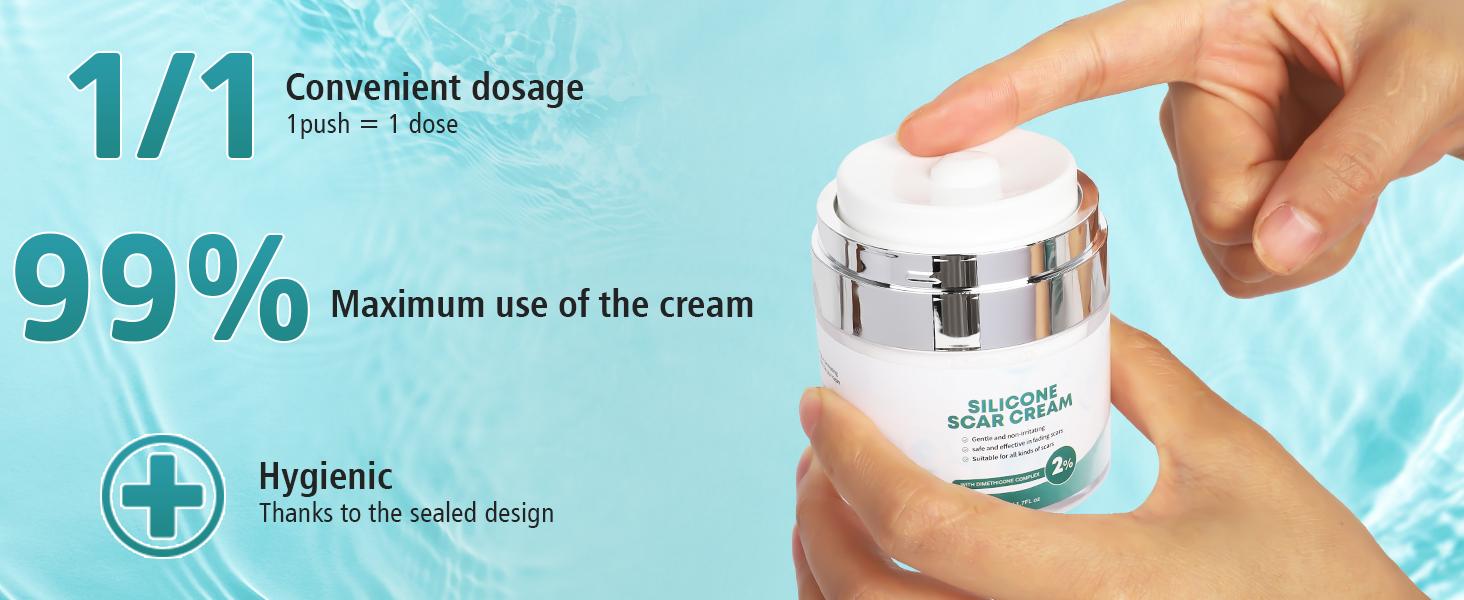 Scar Removal Gel Advanced Silicone Cream for Old  New Scars Surgery Stretch Marks 1.7oz