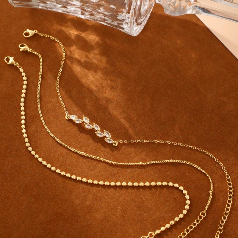 TASISO 14k Gold Plated Layered Anklet Set Waterproof Herringbone Paperclip Beaded Figaro Cuban Chain 4 Pieces Womens Gold Ankle Bracelet Beach Stackable Anklet Bracelet Jewelry Gifts for Women