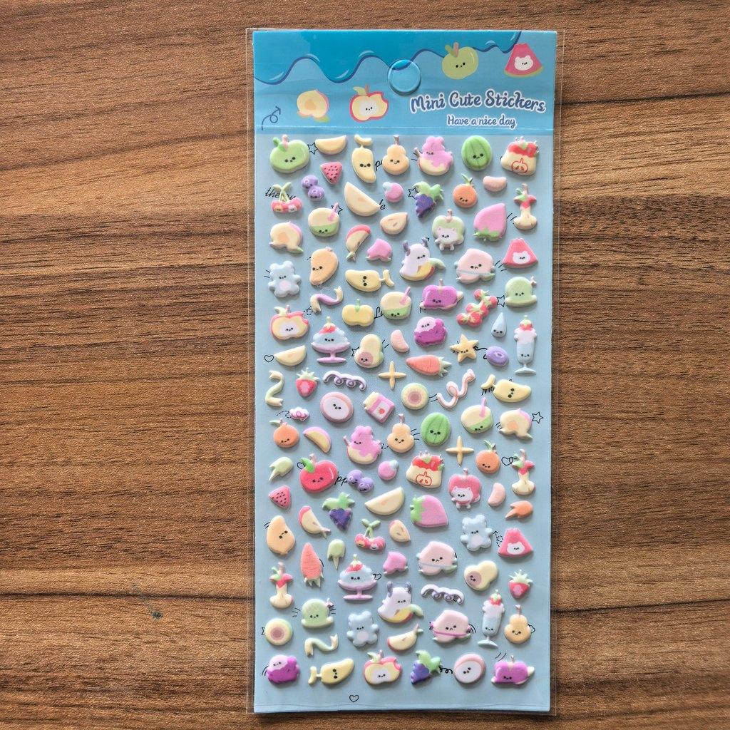 4-Pack Tiny Cute Mixed Element Funny Stickers - Vibrant Decor Embellishments for Water Bottles, Stationery & Daily Gadgets, DIY Sticker, Diary Sticker, Sticker Sheets, Sticker Packs