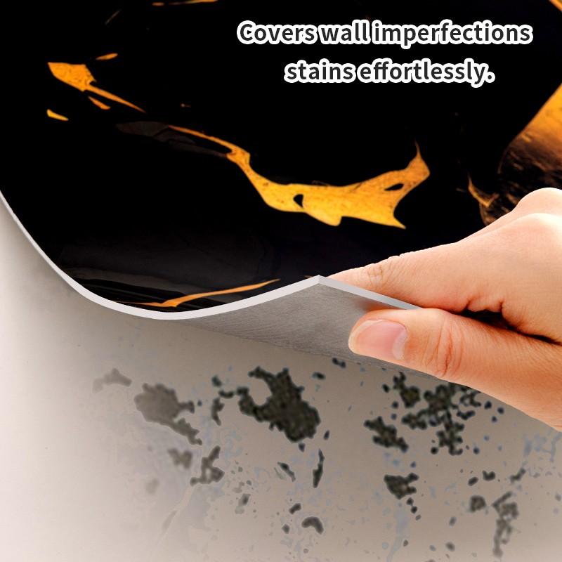 20 pcs marble self-adhesive wall stickers thickened waterproof wear-resistant tile stickers suitable for bathroom, kitchen, bedroom, living room self-adhesive wallpaper, simple operation, tear and paste, Tiles Sticker