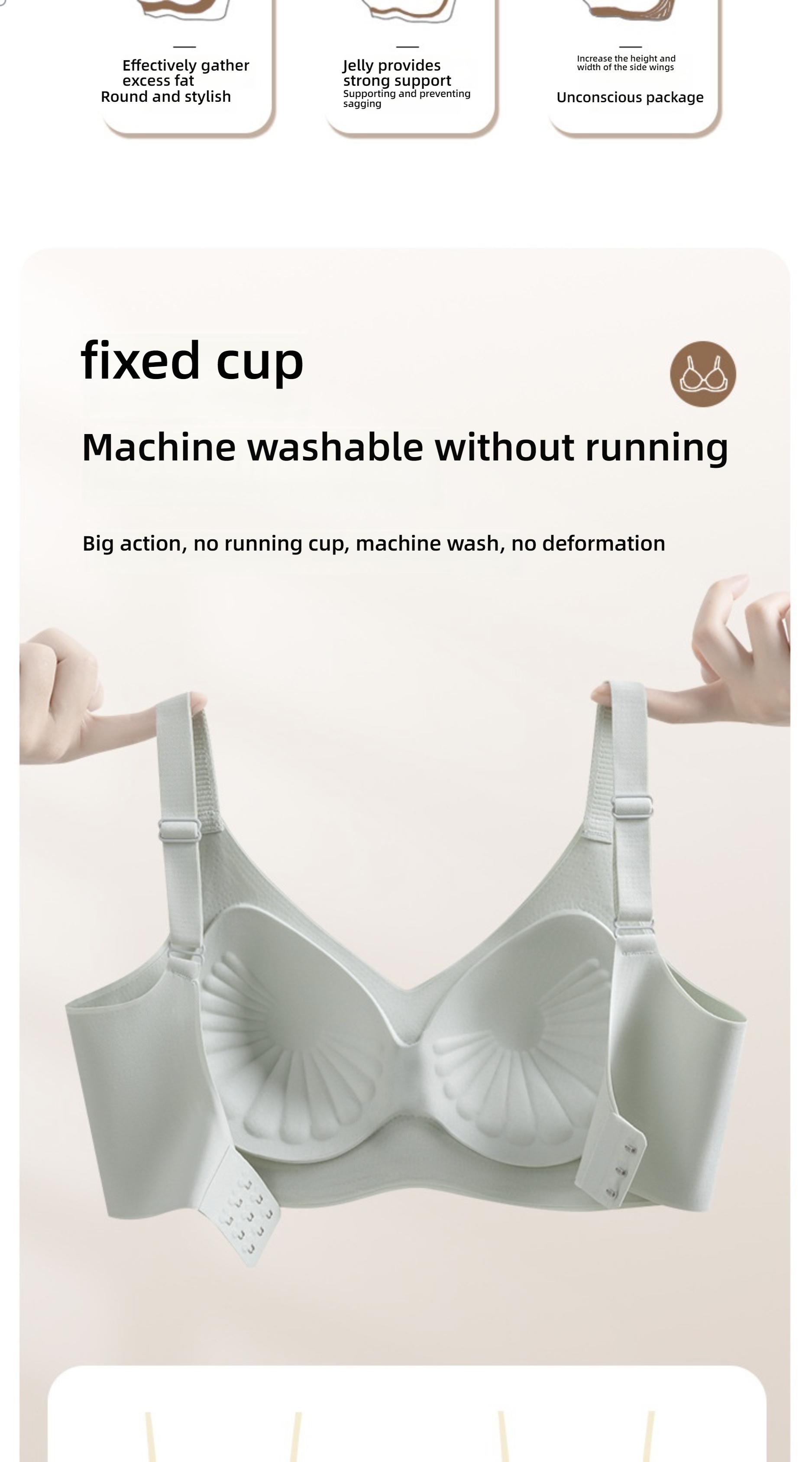 Fixed Cup Lift Push-Up Bra, Anti-Sag No Underwire Gathered Breast Support, Seamless Adjustable Backless Tube Top Lingerie