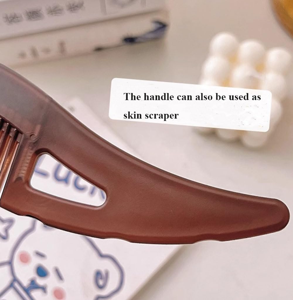 Dandruff Comb, Hollow Tooth Hairbrush for Scalp Massage/Refreshing and Dandruff/Dirt Removal, Reduce Scalp Itching/Oil, Scalp Care Comb with Skin Scraping Handle for Women Men (Box &Bag package)