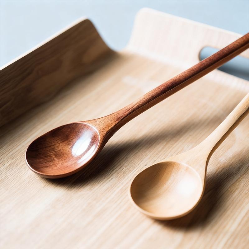 4/6 Piece Long Wooden Cooking Spoons, Durable Stirring Tools, Dishwasher Safe, Ideal for All Pots, Home & Professional Kitchen, Kitchen Utensils Set