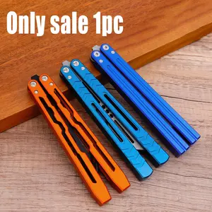 Butterfly Trainer Aluminum Balisong Cool Hand Tool Toy, Outdoor Portable Pocket Stress Relief Toy, Durable Lightweight Design