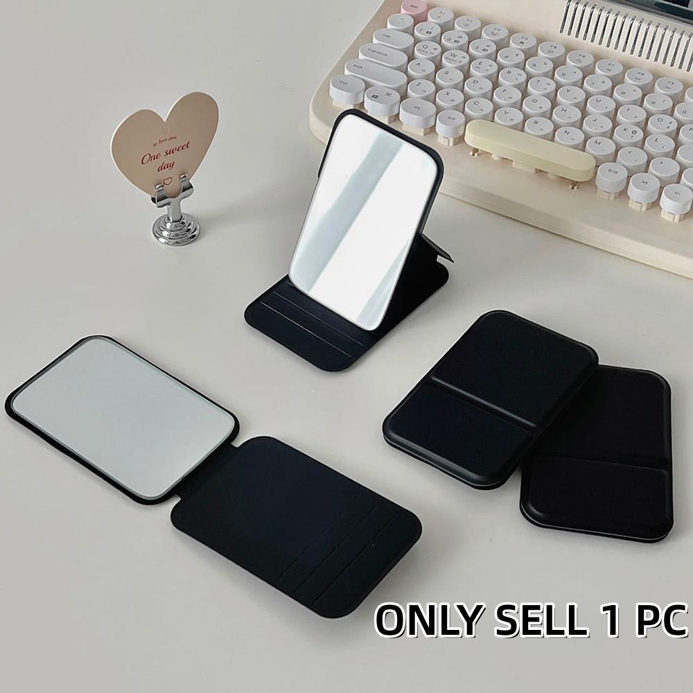 Portable Makeup Mirror, Simple Foldable Desktop Vanity Mirror, Mini Travel Mirror, Dormitory Tabletop Mirror, Portable Folding Mirror, Single Item