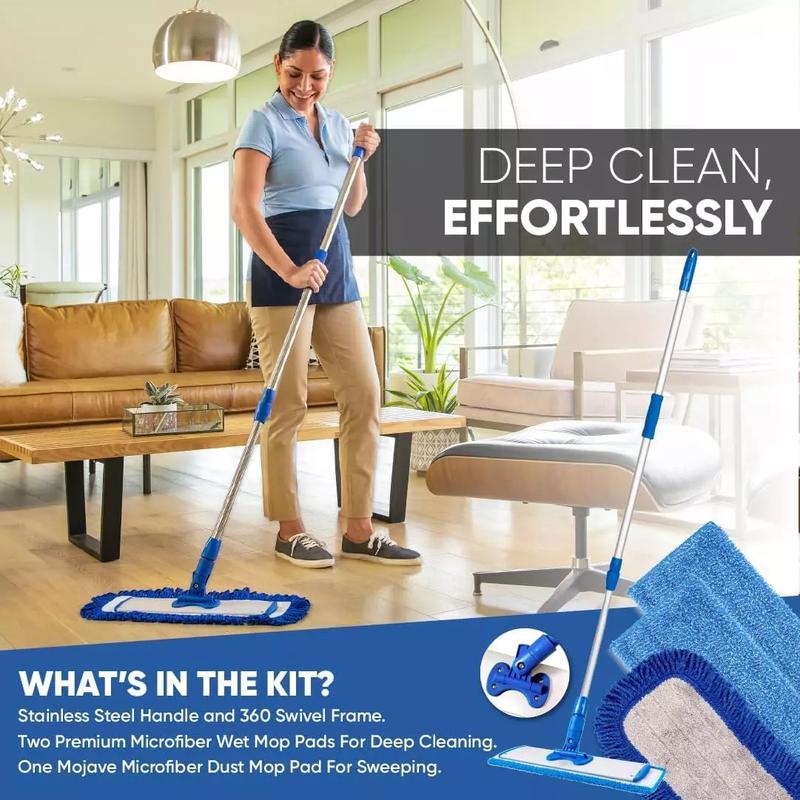 Baseboard Pro Mucho Mop - Baseboard Cleaner Tool with Handle - Clean Base Boards Easily | Microfiber | Professional Quality | Machine Washable |    Lightweigh