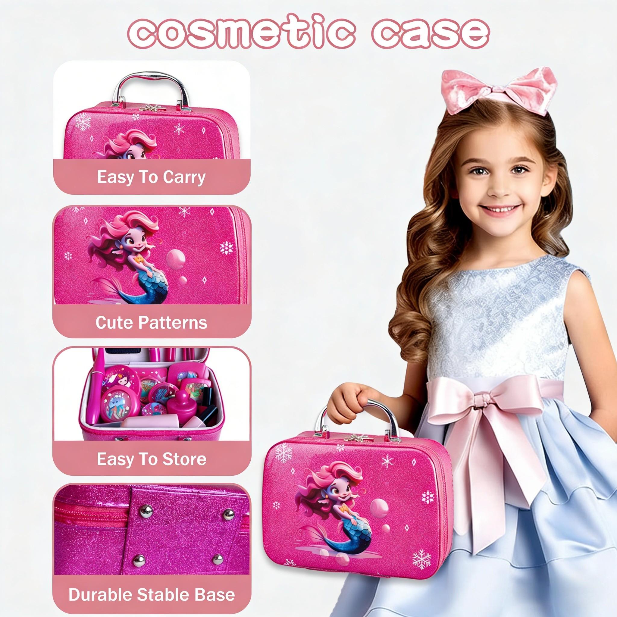 Realistic Makeup Toy Set, 22/14pcs Plastic Cosmetic Bag Kit, Non-Real Cosmetics, 3 to 9 Years Old, Princess Birthday Gift