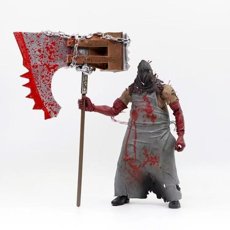 7-Inch Neca Biohazard Zombie Butcher Executioner Figurine, Lifelike Action Figure Decoration, Perfect for Birthday, Party, Halloween Gifts, PVC Figure