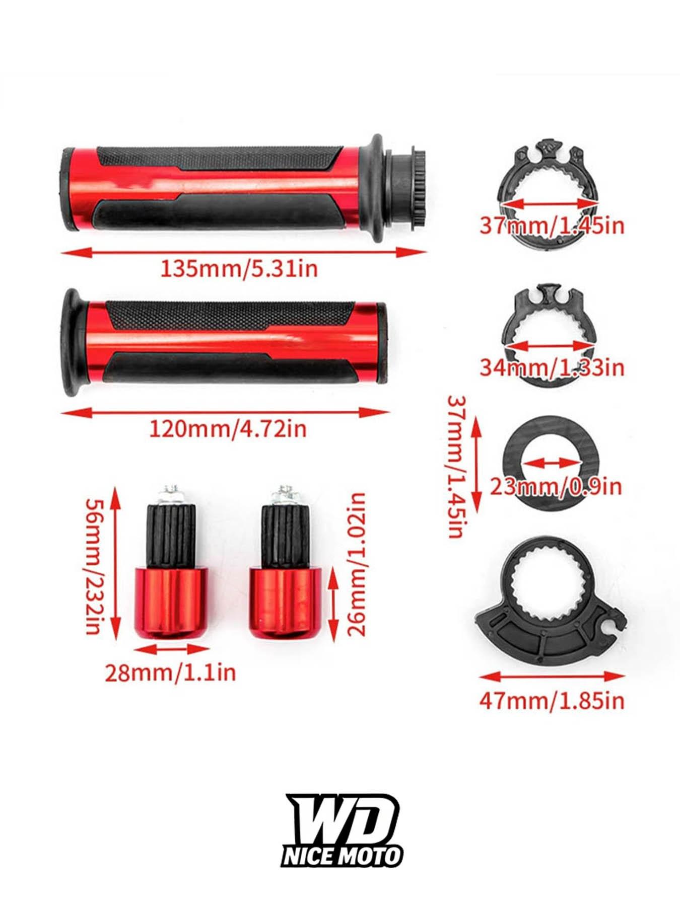 Wd Nice Moto Universal 7/8" 22mm Motorcycle Modification Parts, Fatbike Grip Cuffs, Cnc Handlebar for Kawasaki, Honda, Yamaha, Suzuki, Ducati