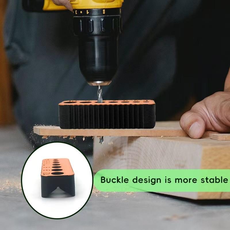 Handheld Drill Bit Guide Round Tube Clamp Steel Insert Locator Template, Precision Alignment, Heavy Duty Precision Drilling Tool, Hole Punching Jig, Durable Construction, Robust Construction