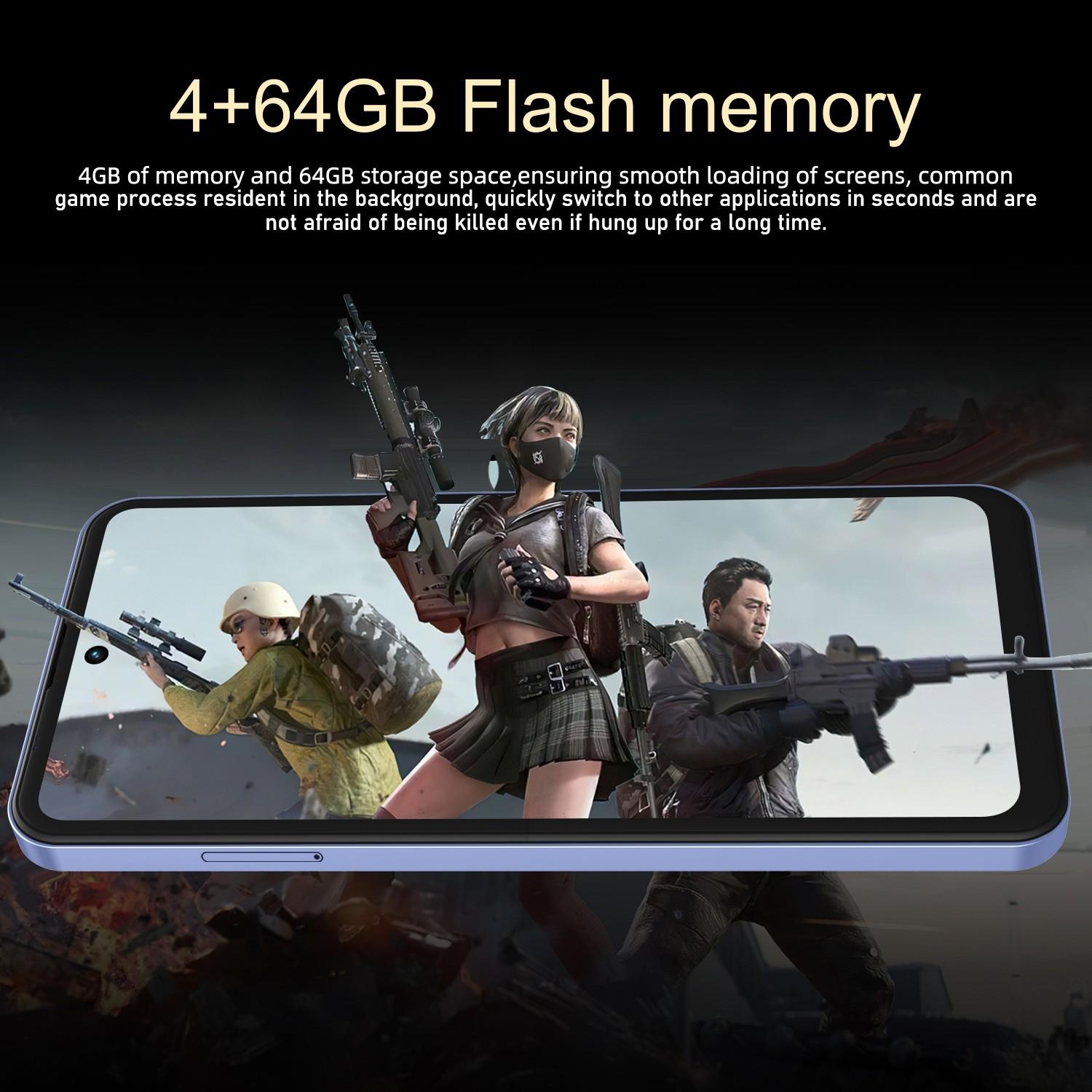 Fuffi M17 Pro Large Screen Smartphone, 6.56-Inch HD Screen, 4GB RAM and 64GB ROM, 4G Network, Dual Sim, 5MP+13MP Camera, 3800mAh Battery, Android System Global Smartphone