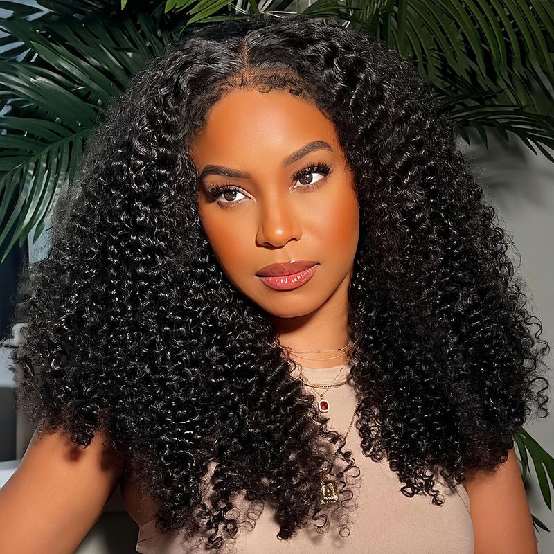Pizazz Hair 280% density 4C Edge Curly Bob Wigs Human Hair 8x5 HD Lace Front Wig With Super Natural Hairline,Pre bleached Knots Human Hair Wig