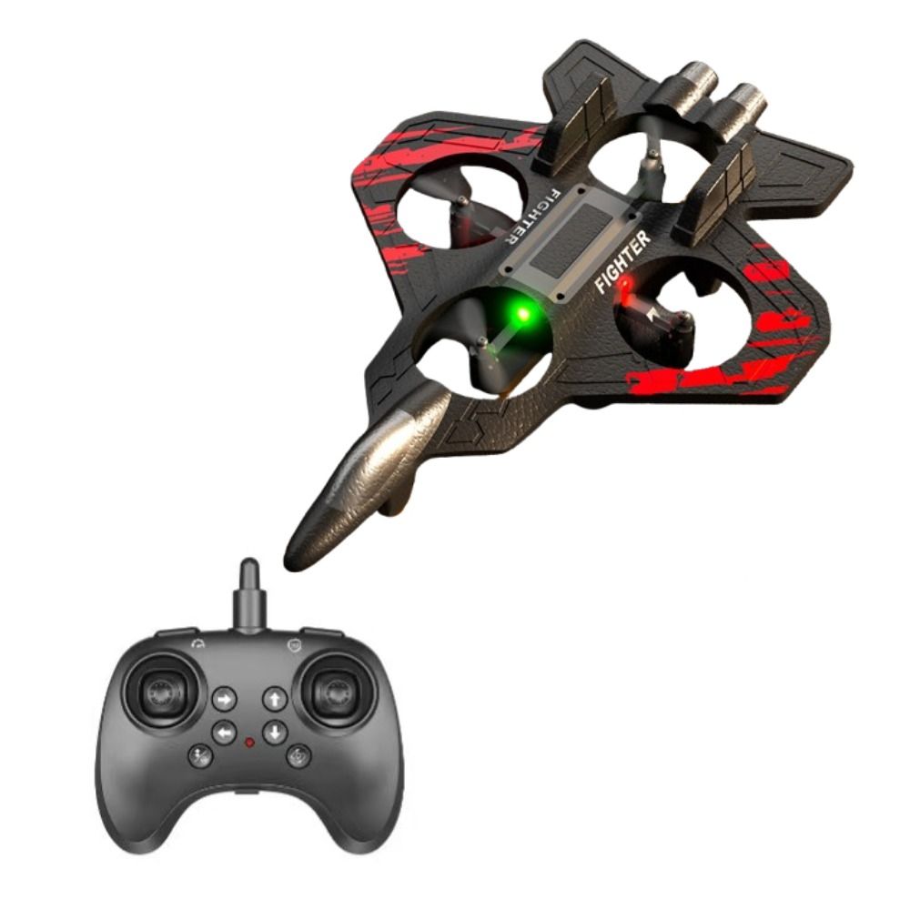 EPP Foam Remote Control Foam Fighter RC Drones Gravity Sensing Four Motor Helicopter Toy Durable with Light RC Hobby Jet Plane