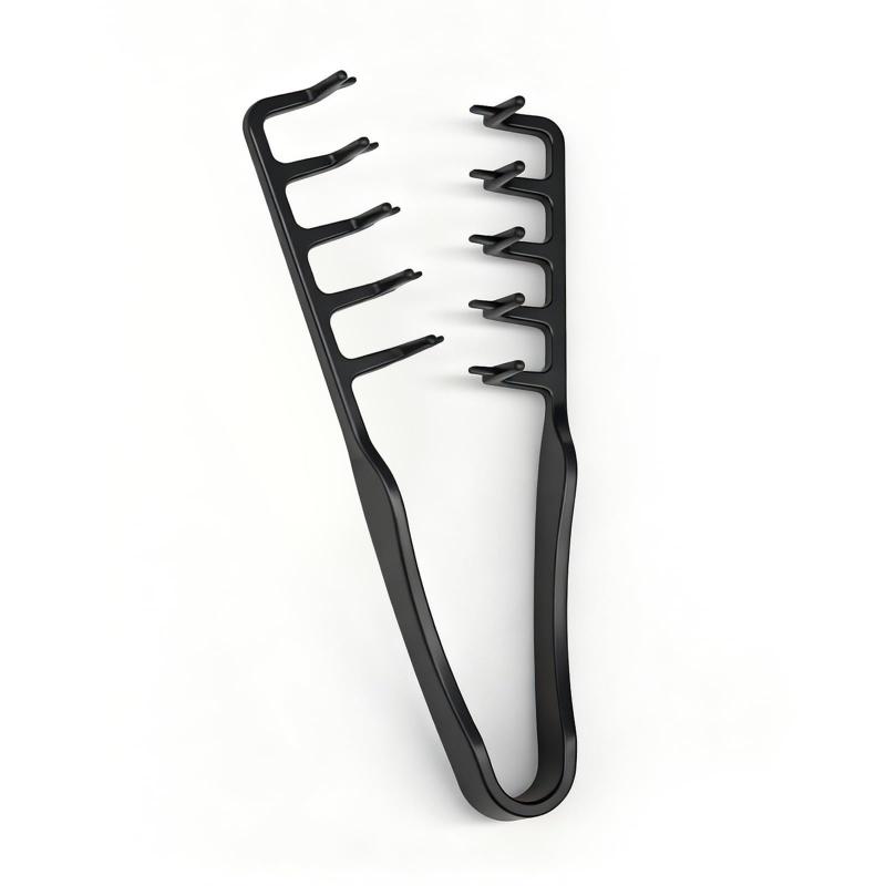 3 Texture Combs, unisex voluminous texture styling combs, wide-tooth textured styling tools, create volume and parting for bangs, ABS plastic textured handle, black + gray + pink